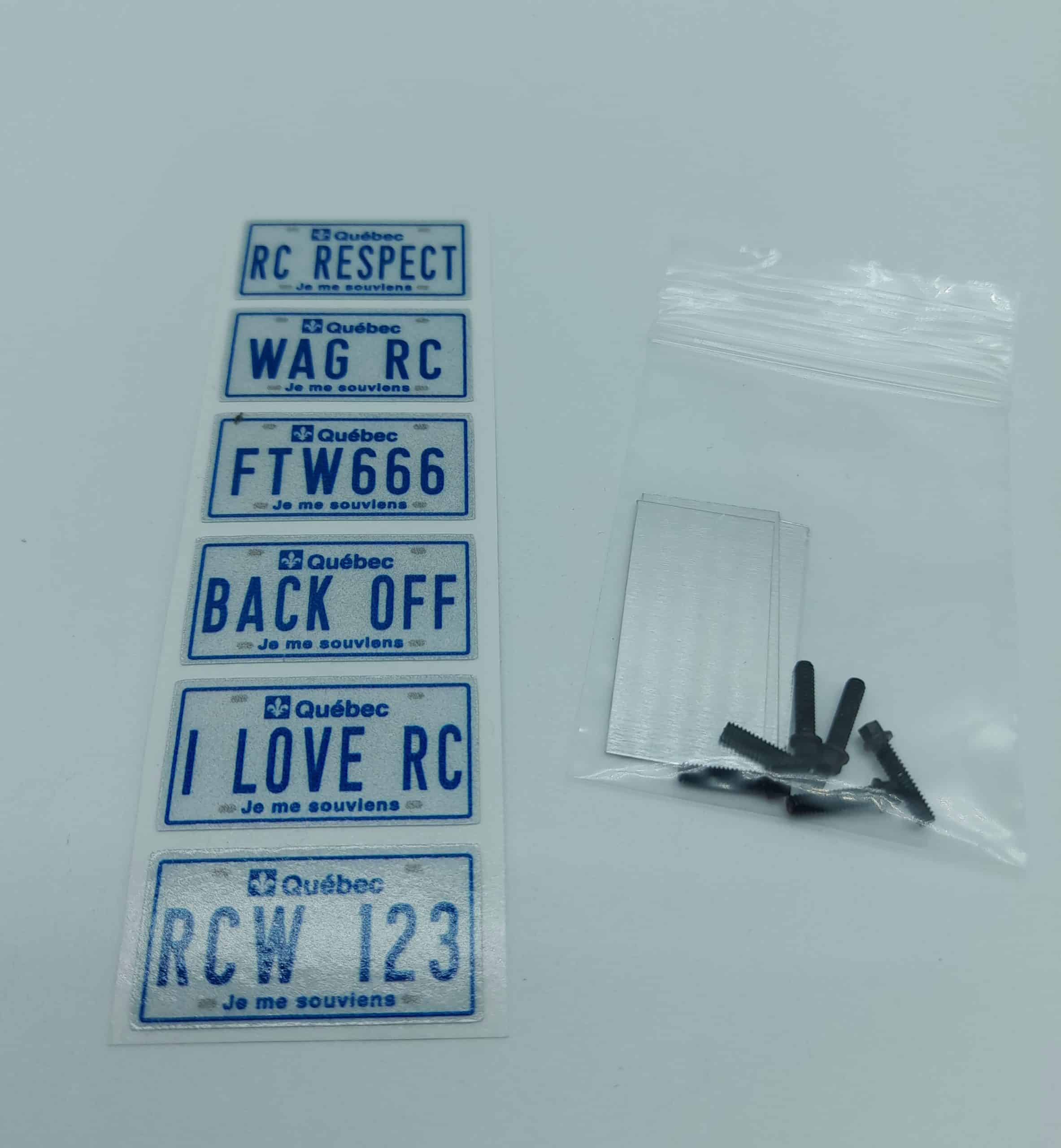 Ensemble de plaques »Scale » avec plaque d’aluminium et vis »Scale